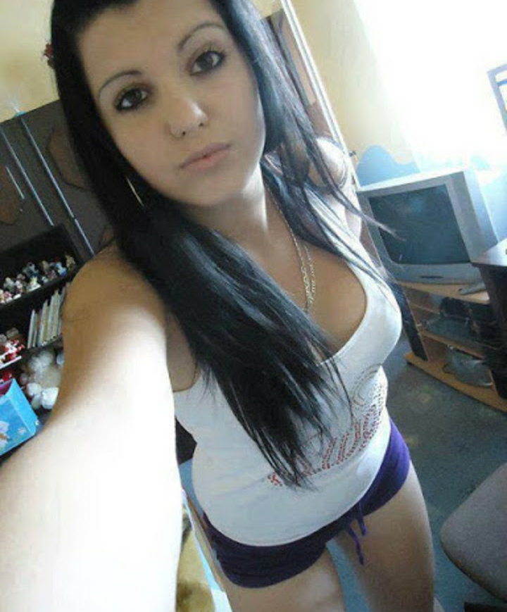 Cute girl take selfie