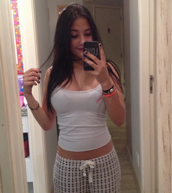 Selfie of a beautiful teenage girl